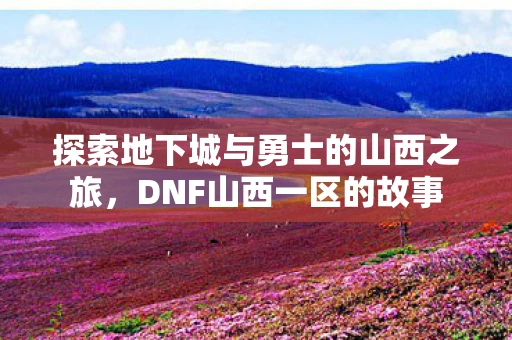 探索地下城与勇士的山西之旅，DNF山西一区的故事