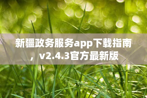 新疆政务服务app下载指南图片