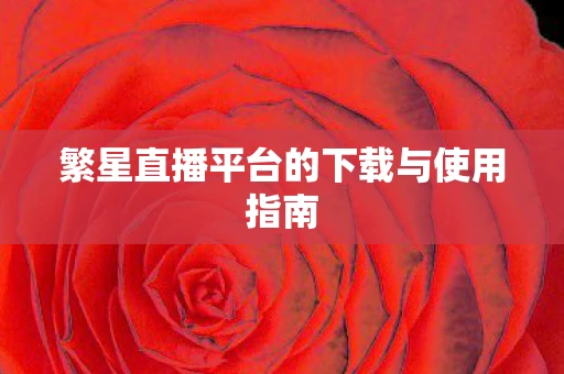 繁星直播平台的下载与使用指南