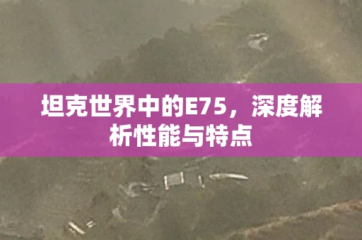 坦克世界中的E75，深度解析性能与特点