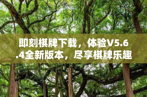 即刻棋牌下载，体验V5.6.4全新版本，尽享棋牌乐趣