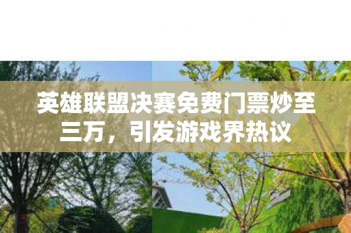 英雄联盟决赛免费门票炒至三万，引发游戏界热议