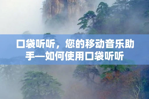 口袋听听，您的移动音乐助手—如何使用口袋听听