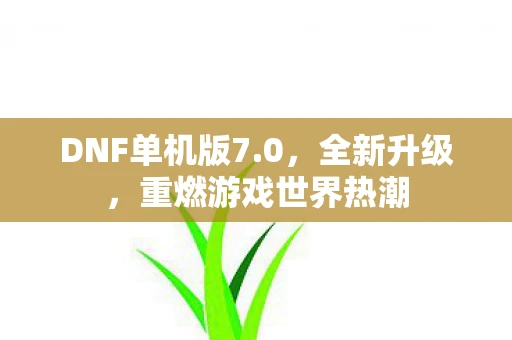 DNF单机版7.0，全新升级，重燃游戏世界热潮