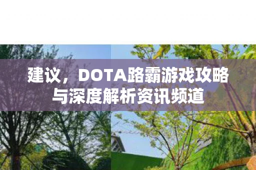 建议，DOTA路霸游戏攻略与深度解析资讯频道
