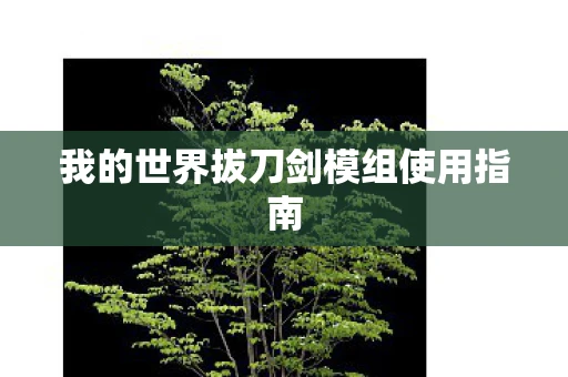 我的世界拔刀剑模组使用指南