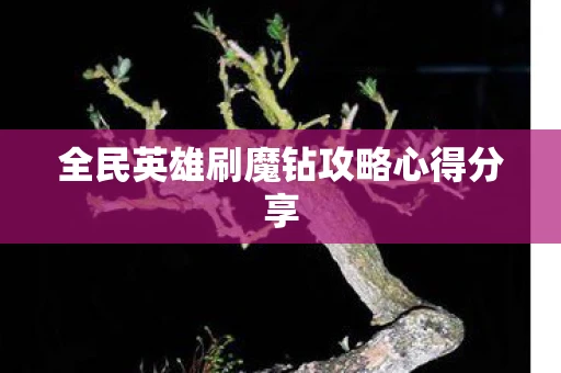 全民英雄刷魔钻攻略心得分享