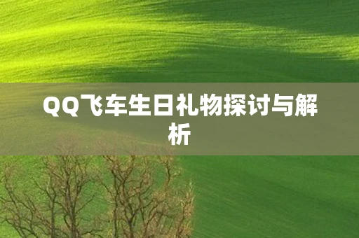 QQ飞车生日礼物探讨与解析