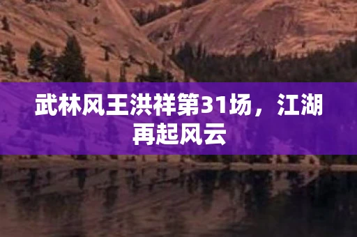 武林风王洪祥第31场，江湖再起风云