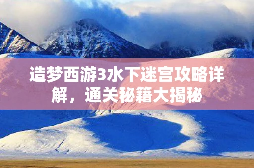 造梦西游3水下迷宫攻略详解，通关秘籍大揭秘