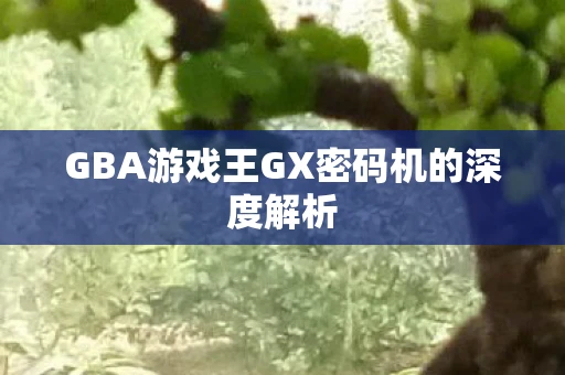 GBA游戏王GX密码机的深度解析