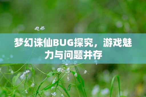 梦幻诛仙BUG探究，游戏魅力与问题并存