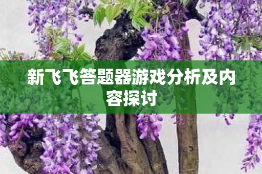 新飞飞答题器游戏分析及内容探讨