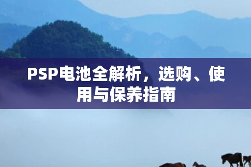 PSP电池全解析，选购、使用与保养指南