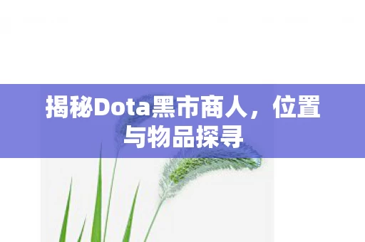 揭秘Dota黑市商人图片