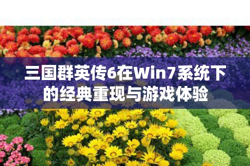 三国群英传6在Win7系统下的经典重现与游戏体验