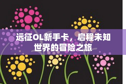 远征OL新手卡，启程未知世界的冒险之旅