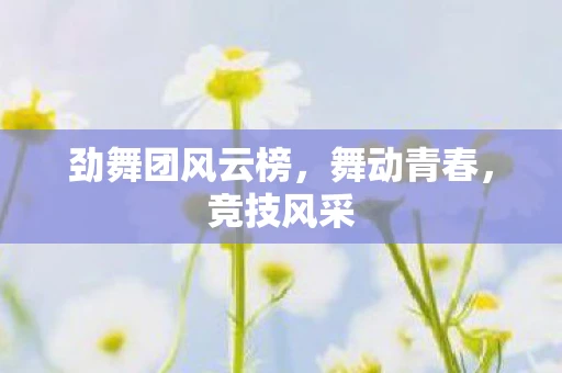劲舞团风云榜，舞动青春，竞技风采