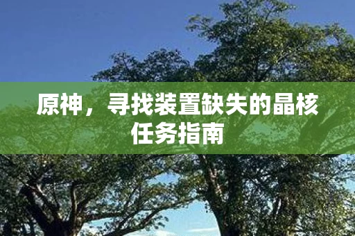寻找装置缺失的晶核任务指南图片