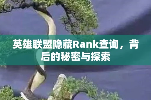 英雄联盟隐藏Rank查询，背后的秘密与探索