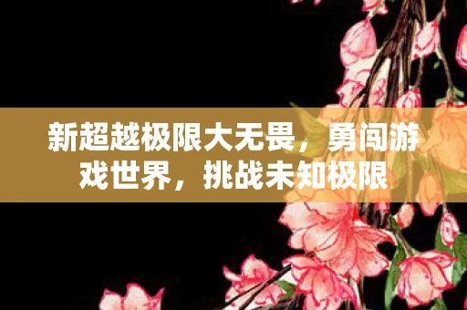 新超越极限大无畏，勇闯游戏世界，挑战未知极限