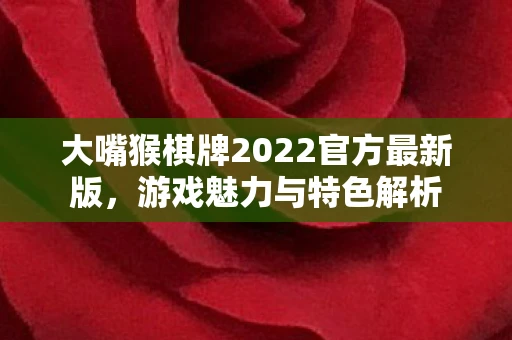 大嘴猴棋牌2022官方最新版，游戏魅力与特色解析