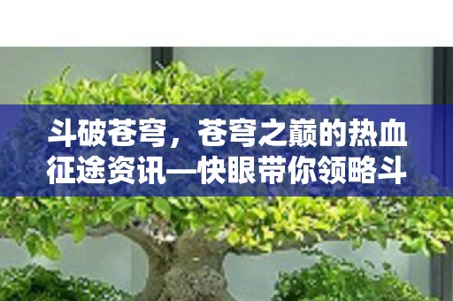 斗破苍穹，苍穹之巅的热血征途资讯—快眼带你领略斗破苍穹的魅力