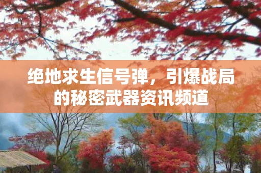 绝地求生信号弹，引爆战局的秘密武器资讯频道
