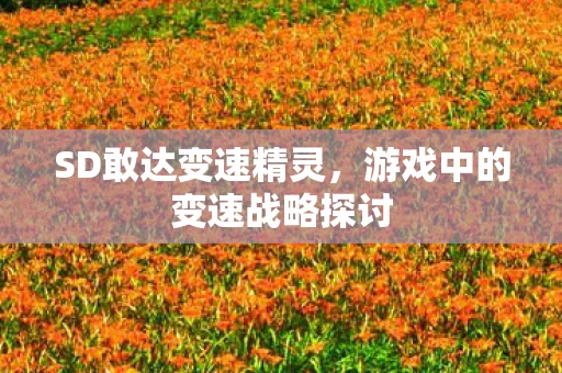 SD敢达变速精灵，游戏中的变速战略探讨