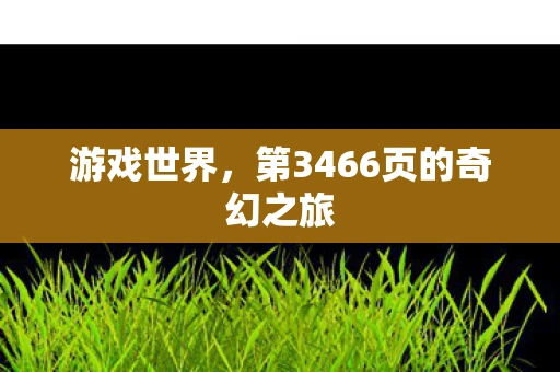 游戏世界，第3466页的奇幻之旅