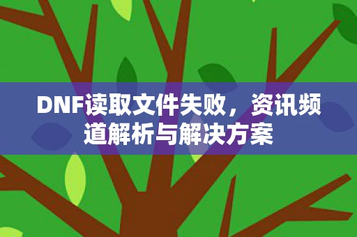 DNF读取文件失败，资讯频道解析与解决方案