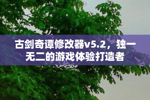 古剑奇谭修改器v5.2，独一无二的游戏体验打造者