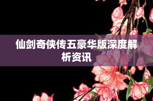 仙剑奇侠传五豪华版深度解析资讯