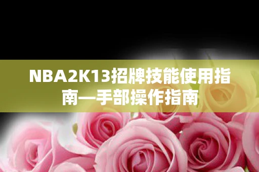 NBA2K13招牌技能使用指南—手部操作指南