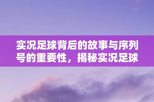 实况足球背后的故事与序列号的重要性，揭秘实况足球2013序列号背后的秘密
