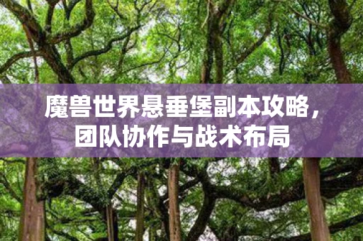 魔兽世界悬垂堡副本攻略图片