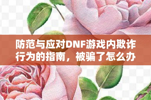 防范与应对DNF游戏内欺诈行为的指南，被骗了怎么办？