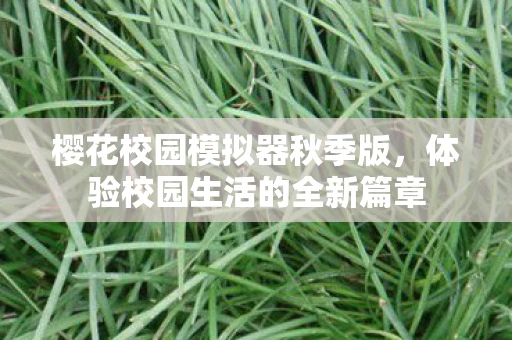 樱花校园模拟器秋季版，体验校园生活的全新篇章