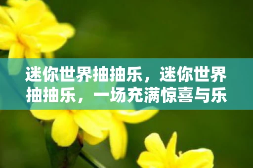 迷你世界抽抽乐，迷你世界抽抽乐，一场充满惊喜与乐趣的冒险之旅