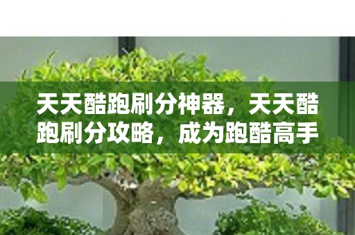 天天酷跑刷分神器，天天酷跑刷分攻略，成为跑酷高手的秘密武器