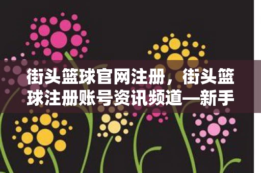 街头篮球注册账号资讯频道图片