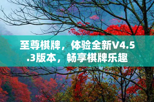 至尊棋牌，体验全新V4.5.3版本，畅享棋牌乐趣