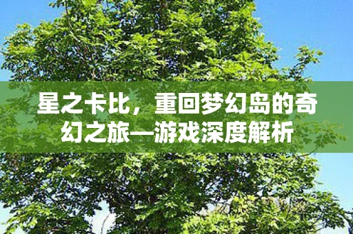 星之卡比，重回梦幻岛的奇幻之旅—游戏深度解析