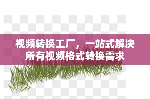 视频转换工厂，一站式解决所有视频格式转换需求