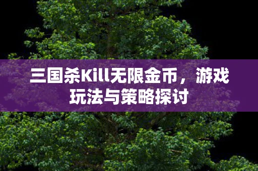 三国杀Kill无限金币，游戏玩法与策略探讨