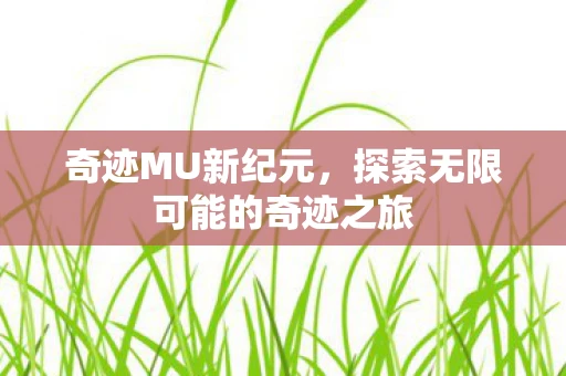 奇迹MU新纪元，探索无限可能的奇迹之旅