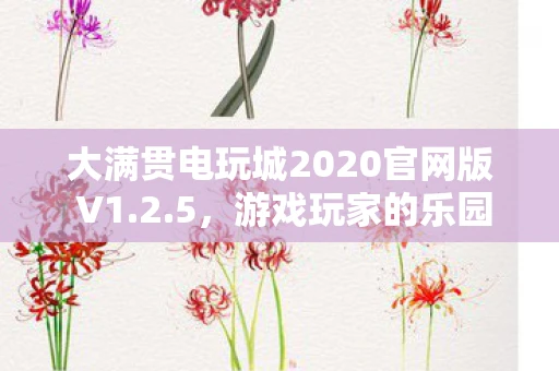 大满贯电玩城2020官网版 V1.2.5，游戏玩家的乐园