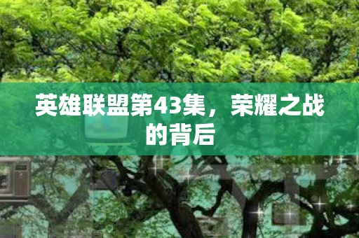 英雄联盟第43集，荣耀之战的背后