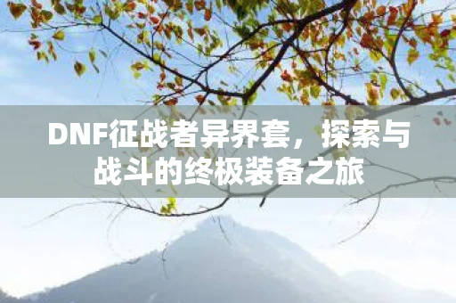 DNF征战者异界套，探索与战斗的终极装备之旅