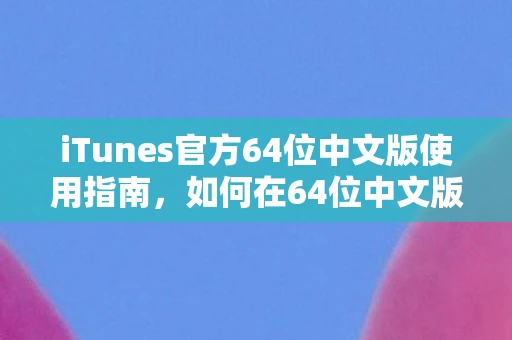 iTunes官方64位中文版使用指南，如何在64位中文版的iTunes上操作